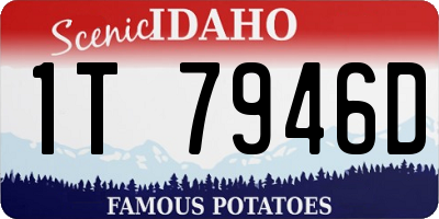 ID license plate 1T7946D