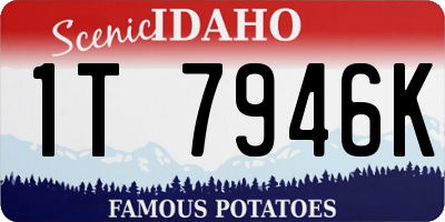 ID license plate 1T7946K