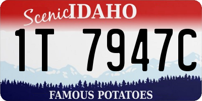 ID license plate 1T7947C
