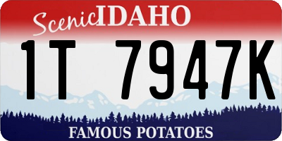 ID license plate 1T7947K