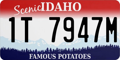 ID license plate 1T7947M