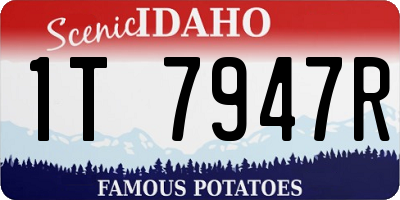 ID license plate 1T7947R