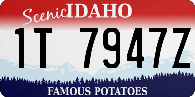 ID license plate 1T7947Z