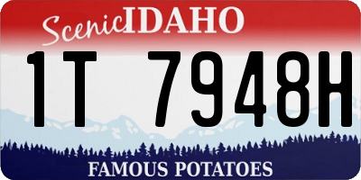 ID license plate 1T7948H