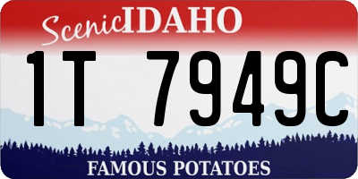 ID license plate 1T7949C