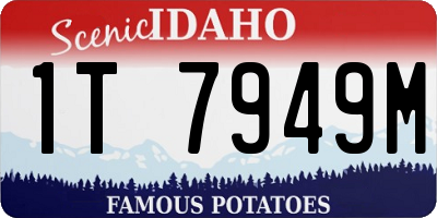ID license plate 1T7949M