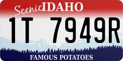 ID license plate 1T7949R