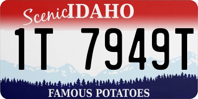 ID license plate 1T7949T