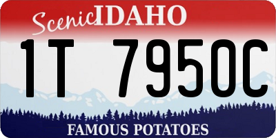 ID license plate 1T7950C