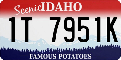 ID license plate 1T7951K