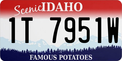 ID license plate 1T7951W