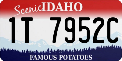 ID license plate 1T7952C