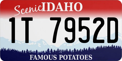 ID license plate 1T7952D