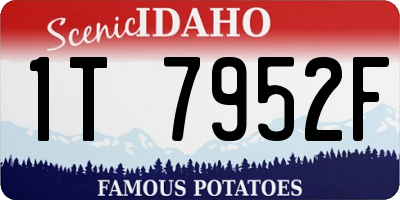 ID license plate 1T7952F
