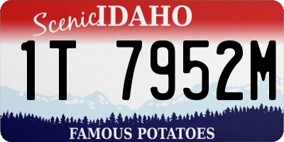 ID license plate 1T7952M