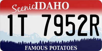 ID license plate 1T7952R