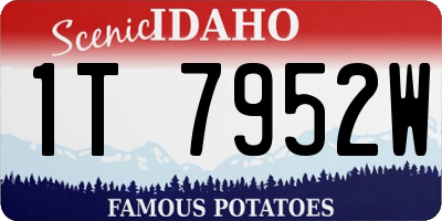 ID license plate 1T7952W