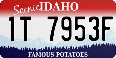 ID license plate 1T7953F