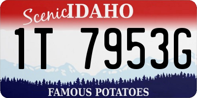 ID license plate 1T7953G