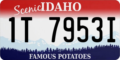 ID license plate 1T7953I
