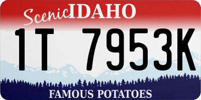ID license plate 1T7953K