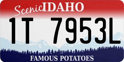 ID license plate 1T7953L