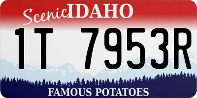 ID license plate 1T7953R