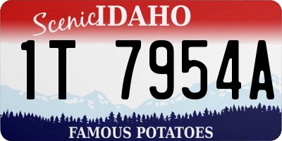 ID license plate 1T7954A