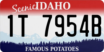 ID license plate 1T7954B
