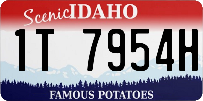 ID license plate 1T7954H