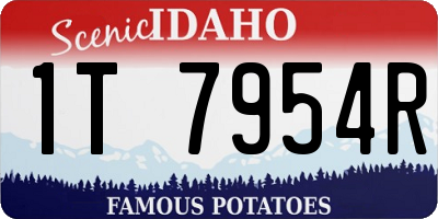 ID license plate 1T7954R