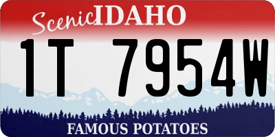 ID license plate 1T7954W