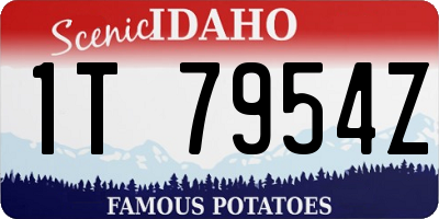ID license plate 1T7954Z