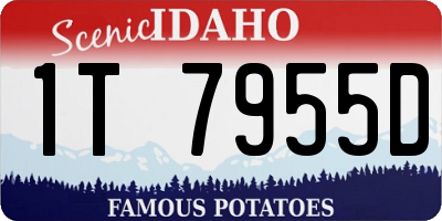 ID license plate 1T7955D