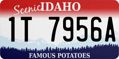 ID license plate 1T7956A