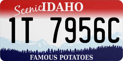 ID license plate 1T7956C