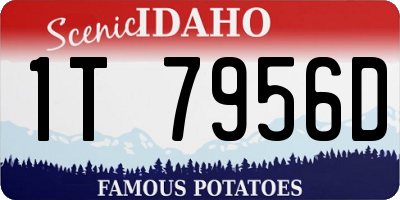 ID license plate 1T7956D