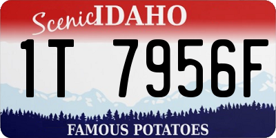 ID license plate 1T7956F