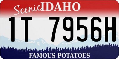 ID license plate 1T7956H