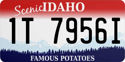 ID license plate 1T7956I