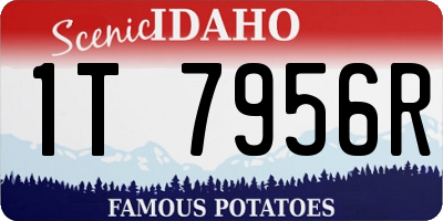 ID license plate 1T7956R