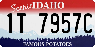 ID license plate 1T7957C
