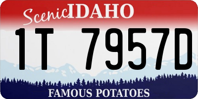ID license plate 1T7957D