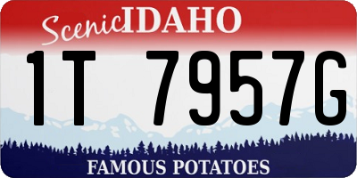 ID license plate 1T7957G