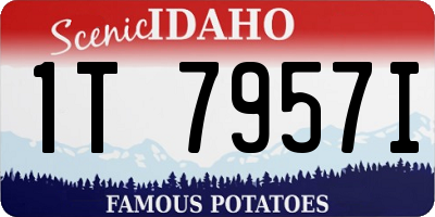 ID license plate 1T7957I