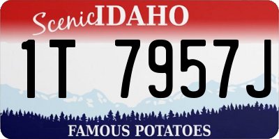 ID license plate 1T7957J