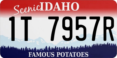 ID license plate 1T7957R