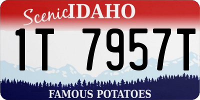 ID license plate 1T7957T