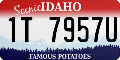 ID license plate 1T7957U