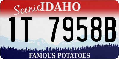 ID license plate 1T7958B